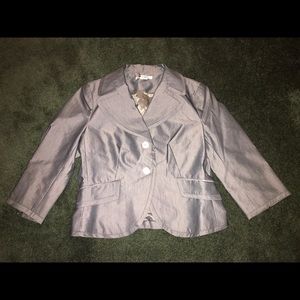 My card Collection Grey 3/4 Sleeve Blazer sz 12